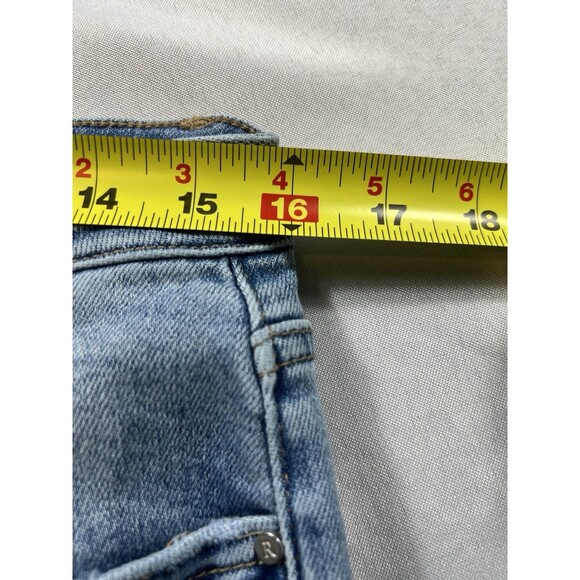 Wild Oak Risen Jeans Womens 13 Blue High Rise Wide Leg Light Wash Distressed - Picture 4 of 11